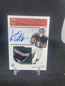 KYLE PITTS 2021 Encased Rookie Cap Patch #/10 LOGO!!! AUTO RC FALCONS RPA - Picture 1 of 6