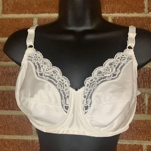 Vintage Playtex Underwires Bra 4788 Shiny Nylon Lace White 38C USA - Picture 1 of 7
