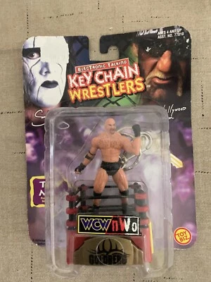 1998 Electronic Talking Keychain Wrestlers Figure - Goldberg Wrestling WCW NWO - Image 1 of 2