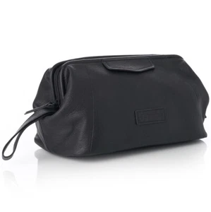 Alpine Swiss Lauter Bolsa de Aseo Cuero Genuino Kit de Afeitado Dop Kit Estuche de Viaje - Imagen 1 de 8