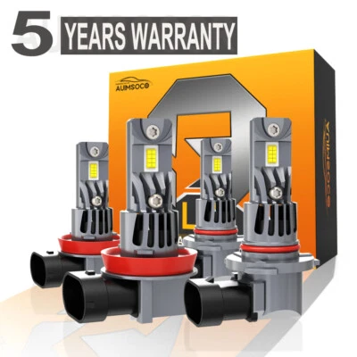 For Ford Transit-350 HD Extended Van 3.5L 2015-2022 4x LED Headlight Hi/Lo Bulbs - Image 1 of 4