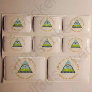 Pegatina Nicaragua Resina Cúpula Pegatinas Nicaragua Escudo de Armas Vinilo 3D Adhesivo - Imagen 1 de 1