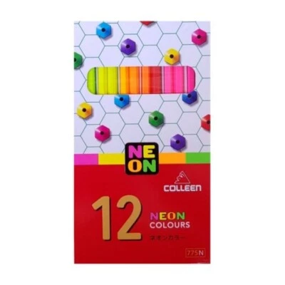 Colleen Hexagon Neon Colored Pencils 12 Neon Colors (775์์N) SINGLE-ENDED TIP - Image 1 of 4