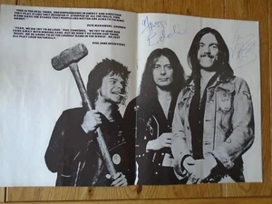 Autógrafos auténticos firmados genuinos de Motorhead - UACC / AFTAL. - Imagen 1 de 6