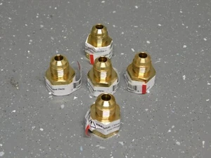 (5) Anderson Metals Brass 1/2" FNPT x 3/8" Male Flare Gas Adapter FE Coupling - Picture 1 of 3