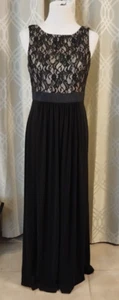 Women's Eliza J New York Black Formal Lace Overlay Dress SIZE 8 - Picture 1 of 5