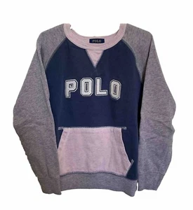 Polo Ralph Lauren Girl SZ 6 Pullover French Terry 100% Cotton Top Color-Block - Picture 1 of 8