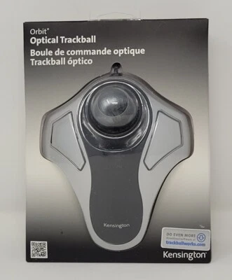 Kensington Orbit Optical Trackball USB Wired Mouse Silver New Sealed - Image 1 of 3