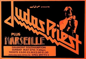 Judas Priest Gaumont Southampton UK 1979 Poster A4-A3-A2 Sizes - Picture 1 of 1