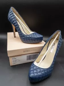 NEU im Karton BCBGeneration Damen Größe 8,5M/38,5 blau Nacht Quilt Stiletto Schuhe - Bild 1 von 8