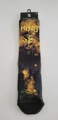 KING LEBRON JAMES LA Lakers Strideline Galaxy Black Socks Men's Size 8 -12 NWT Cover