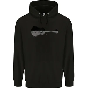Guitar City Reflection Guitarist Electric Childrens Kids Hoodie - Picture 1 of 68
