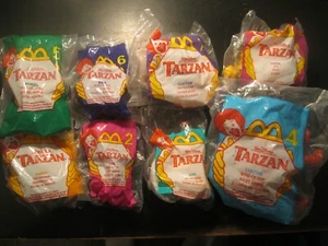 Disney's Tarzan "Komplettes 8 Spielzeugset" Neu in Verpackung McDonalds 1999 - Bild 1 von 17