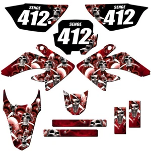 2011-2016 CRF 80 JESTER Red Senge Graphics Kit Compatible with Honda - Foto 1 di 10