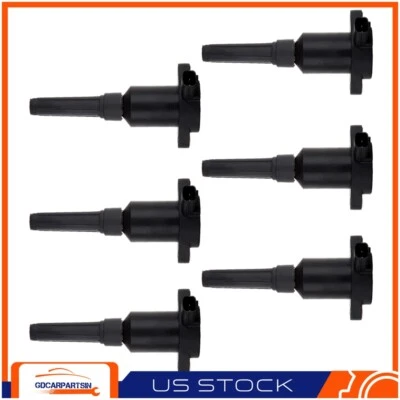 Paquete de 6* bobinas de encendido para Jaguar XJ6 XJR Vanden Plas XJS 1995-1996 4,0 L L L6 UF384 Foto 1 de 4