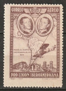 Spain 1930 Sc C55a air post MH* brown violet - Picture 1 of 1