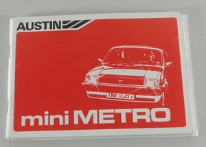Manuale Di Servizio Austin Mini Metro Del 1982 - Foto 1 di 1