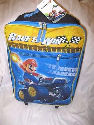 Mochila Equipaje Ajustable Super Mario Brothers Race to Win Rolling 16"-Nueva Foto 1 de 2