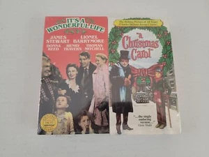 Lot of 2 VHS Set It's a Wonderful Life & A Christmas Carol James Stewart NEW - Picture 1 of 6