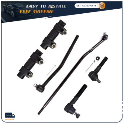 6X 1992-2001 2002 Ford E-150 Econoline Front Outer Inner Tie Rod End Link Kit - Image 1 of 4