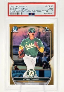 Bowman 2023 - Chrome Prospects Colby Thomas #BCP-32 refractor de oro/50 (RC) - Imagen 1 de 2