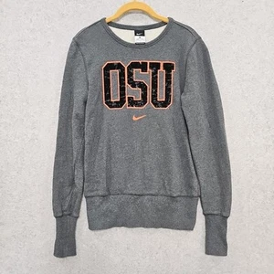 Oklahoma State Cowboys Nike Womens Sweatshirt Logo Spell Out Sz Small Gray - Picture 1 of 9