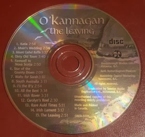 DISC ONLY CD- The Leaving by O'Kannagan - Imagen 1 de 2