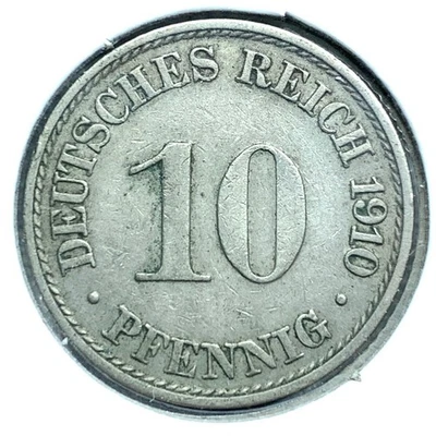 1910 A German Empire 10 Pfennig Coin - Image 1 of 2