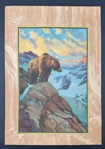 Monarch of All He Surveys, Vintage William Herbert Dunton Western Print, Bear - Bild 1 von 4
