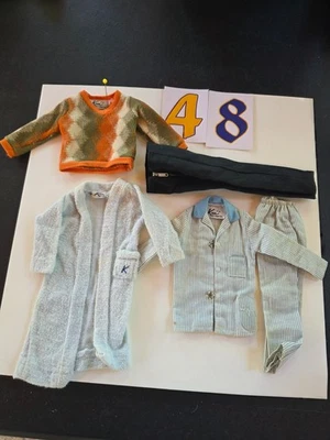 Vtg Barbie KEN LOT #1405 Roller Skate Date, black slacks & Robe/PJ set - Image 1 of 4