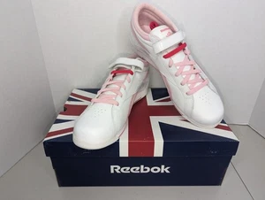 Reebok 32-720548 Strap Freestyle Low weiß Leder rosa Schuhe Damen 11 M - Bild 1 von 8