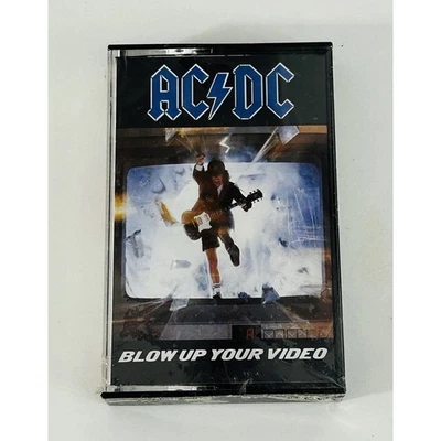 AC/DC Blow Up Your Video SEALED ACDC Hard Rock Cassette Tape ’88 NEW - Image 1 of 4