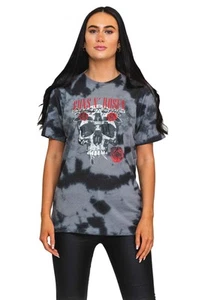 Guns N' Roses T Shirt Flower Skull Band Logo new Official Unisex Dip Dye - Picture 1 of 4