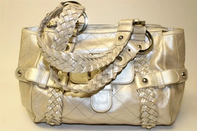 Isabella Fiora лоскутное одеяло поездки рассвет металлический золотой кожаный чехол наплечная сумка  - Изображение 1 из 4