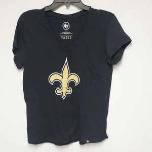 Camiseta informal para mujer New Orleans Saints negra y dorada '47 envío gratuito - Imagen 1 de 4