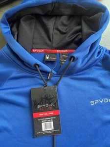 Men's New Blue Spyder Active Sports Quick Dry Hoodie Size XXL (NWT) - Picture 1 of 8