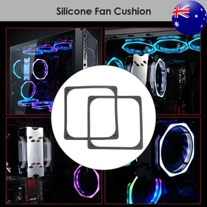 2pcs Anti Vibration Silicone Rubber Fan Gasket for PC Computer Case Fan - Afbeelding 1 van 8
