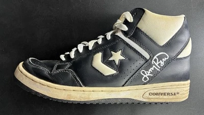 Larry Bird JSA Signed Converse Weapon Basketball Shoe Boston Celtics Used 1986 - Image 1 of 4