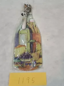 Piatto da taglio formaggio a forma di bottiglia di vino con coltello idea regalo - Foto 1 di 10