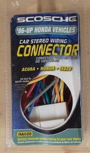 Car Stereo Wiring Harness Connector 1986-2007 Honda, Acura, Isuzu HA028 New - Picture 1 of 5