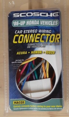 Car Stereo Wiring Harness Connector 1986-2007 Honda, Acura, Isuzu HA028 New - Image 1 of 4