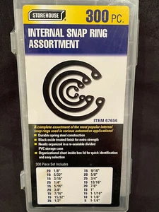 300 Internal Retainer Snap Ring SAE Size Retaining Assortment Automotive Car Kit - Picture 1 of 3