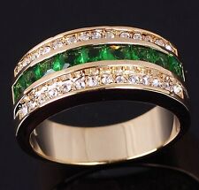 Fashion Band Size 6,7,8,9,10 Womens Luxury Cz 18K Gold Filled Wedding Ring