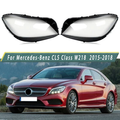 For 2015-2018 Mercedes-Benz W218 CLS300 CLS350 Pair Headlight Lens Cover Shell Foto 1 de 4