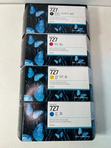 Jan-Sept 2026 Original HP 727 DJ T920 T1500 T2500 Tinten CMYK NEU - Bild 1 von 8