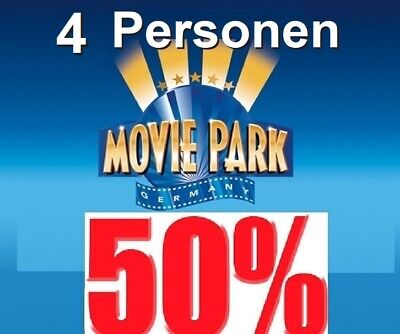 ✅ Movie Park 2022 ⭐ 4 Pers Gutschein Rabatt Online Code Ticket Eintrittskarten ; • 8.90€