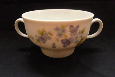 Tasse déjeuner 2 anses porcelaine Mittertech Bavaria, joli décor floral. - Photo 1/4