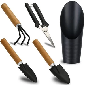 5 Pcs Mini Garden Tools Succulent Plant Hand Tools Kit for Seedling Soil Caring - Picture 1 of 7
