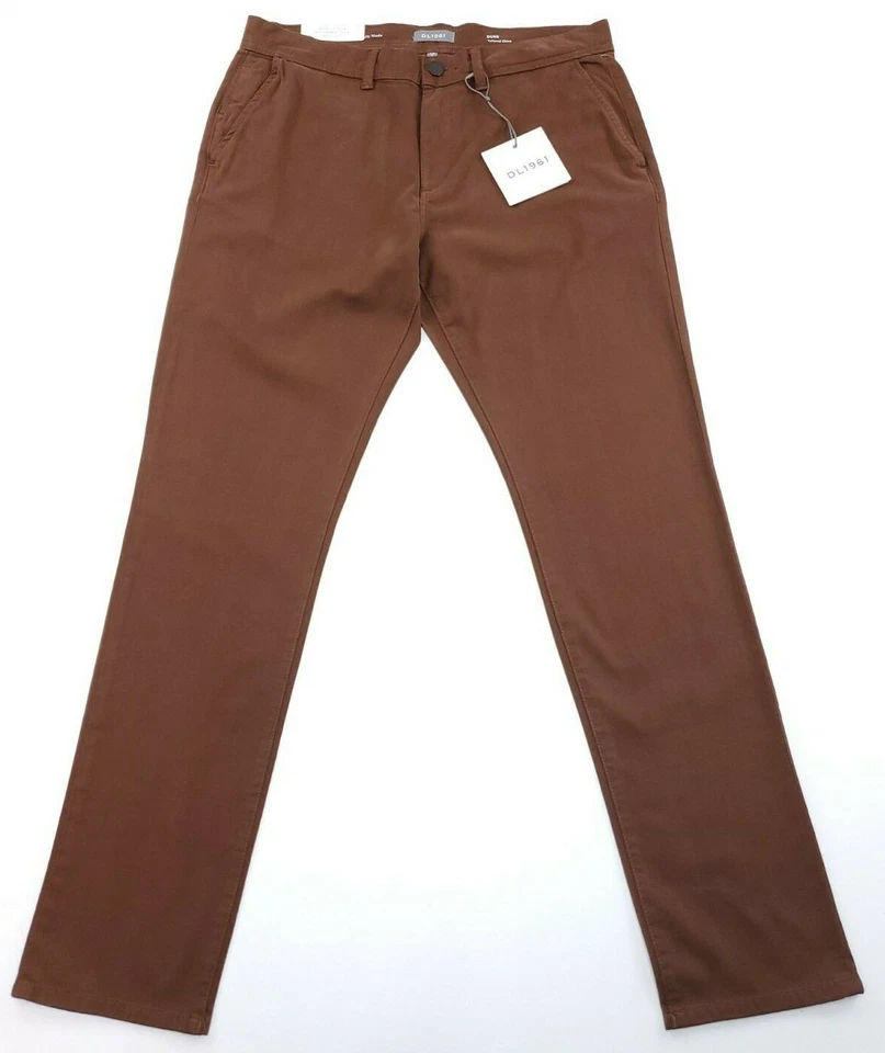 Men’s DL1961 IVAN Slim Chino Pinecone Brown Pants Size 34”x32”