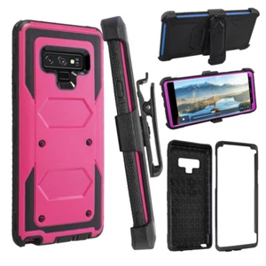 Samsung Galaxy Note 9 case, Full Body Protective Cover with Holster Clip Stand - Picture 1 of 29